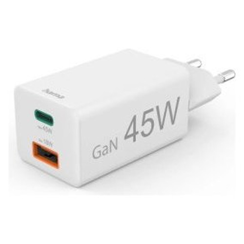 CARGADOR USB HAMA 45W 1xUSB-C PD 1xUSB-A MINICARGADOR-DN5 CARGADOR USB HAMA 45W 1xUSB-C PD 1xUSB-A MINICARGADOR