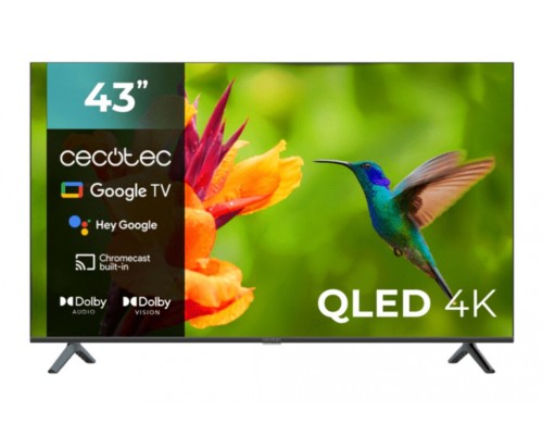 TELEVISIONN QLED 43" CECOTEC 4K UHD GOOGLE TV HDMI USB GOOGLE CHROMECAST