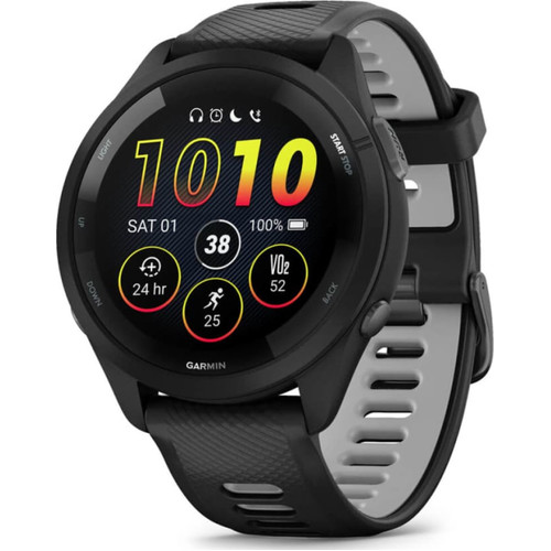 GARMIN FORERUNNER® 265 NEGRO CON CARCASA EN NEGRO Y CORREA DE SILICONA EN NEGRO/GRIS / SMARTWATCH 46MM-M057 GARMIN FORERUNNER® 265 NEGRO CON CARCASA EN NEGRO Y CORREA DE SILICONA EN NEGRO/GRIS / SMARTWATCH 46MM
