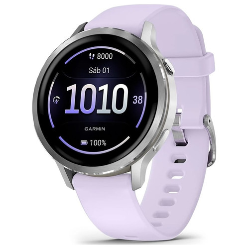 GARMIN VENU® 4 PLATEADO CON CORREA DE SILICONA LILA / SMARTWATCH 41MM-M070 GARMIN VENU® 4 PLATEADO CON CORREA DE SILICONA LILA / SMARTWATCH 41MM