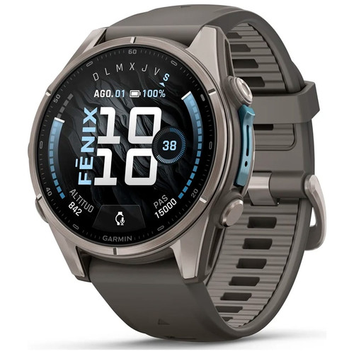 GARMIN FENIX 9 TITANIO CON CORREA DE SILICONA EN GRIS / SMARTWATCH 43MM-M0280 GARMIN FENIX 9 TITANIO CON CORREA DE SILICONA EN GRIS / SMARTWATCH 43MM