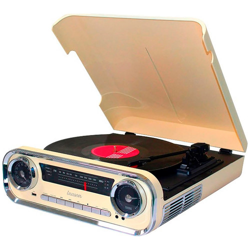 LAUSON 01TT15 CREAM / TOCADISCOS CON RADIO FM