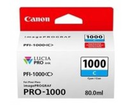 Cartucho canon pfi - 1000 c cian pro - 1000