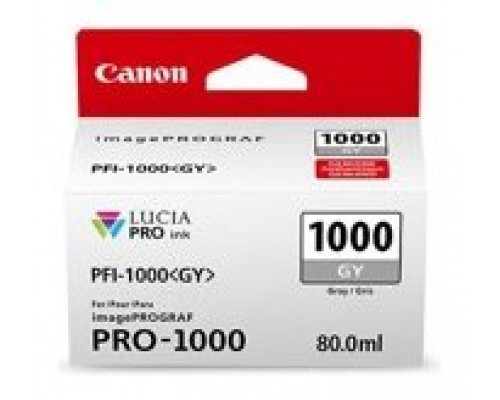 Cartucho canon pfi - 1000gy gris pro - 1000