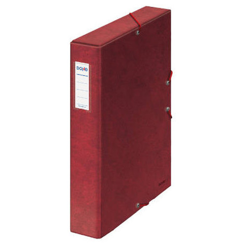 CAJAS DE PROYECTOS CART&Oacute;N FORRADO LOMO DE 5 CM ROJO CON ETIQUETA 245X350X50 DOHE 09729 (Espera 4 dias)