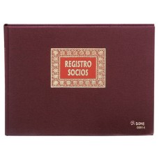 LIBRO DE REGISTROS REGISTRO SOCIOS FOLIO APAISADO 100 HOJAS NUMERADAS DOHE 09914 (Espera 4 dias)