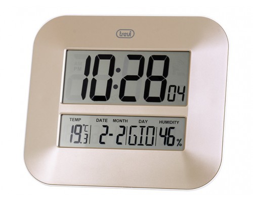 RELOJ DE PARED TREVI DIGITAL CON PANTALLA GRANDE 27 CM OM 3520 D BRONCE