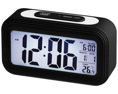 RELOJ DIGITAL TREVI SL 3068 S  CON ALARMA Y TERMOMETRO NEGRO