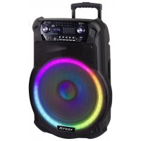 ALTAVOZ KARAOKE TREVI XF 1600 KB 200W AMPLIF+AW+TROLLEY+MIC WIRELESS INCLUIDO