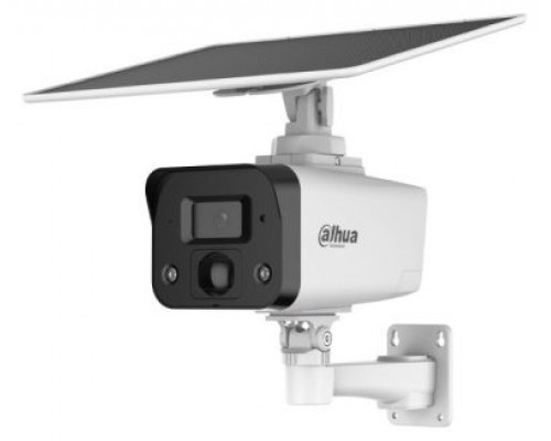(IPC-HFW2441DG-4G-SP-B) DAHUA CAMARA IP BULLET CON PANEL SOLAR INTEGRADO, CAMARA 4MP SMART DUAL LIGHT, IP67, SMD, 4G, IR30M, SOPORTA MICROSD 512GB, FIJA 3.6MM