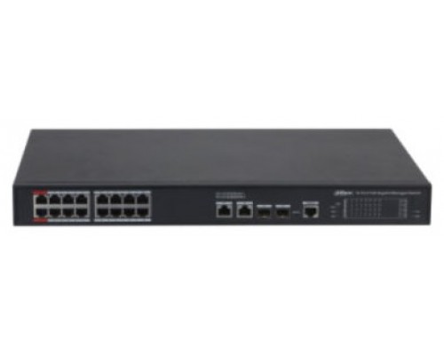 (DH-S4220-16GT-240) DAHUA SWITCH L2 GESTIONABLE POE 2.0 16 PUERTOS POE + 2 RJ45 GIGABIT+ 2 SFP GIGABIT