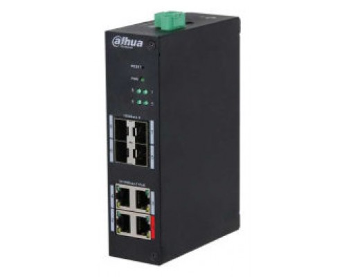 (DH-HS4408-4ET-96) DAHUA SWITCH4 PUERTOS 10/100 + 4SFP GIGABIT 96W MANAGED L2  HARDENED POE