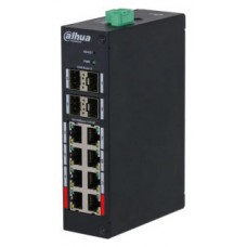 (DH-HS4412-8ET-96) DAHUA SWITCH INDUSTRIAL MANAGED 8 PUERTOS POE 10/100 MBPS + 4 SFP 1000 MBPS UPLINK