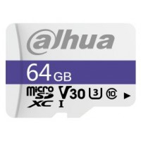 DAHUA MICROSD 64GB MICROSD CARD, READ SPEED UP TO 95 MB/S, WRITE SPEED UP TO 38 MB/S, SPEED CLASS C10, U3, V30, TBW 40TB (DHI-TF-C100/64GB)