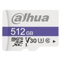 DAHUA MICROSD 512GB MICROSD CARD, READ SPEED UP TO 100 MB/S, WRITE SPEED UP TO 80 MB/S, SPEED CLASS C10, U3, V30, TBW 70TB (DHI-TF-C100/512GB)