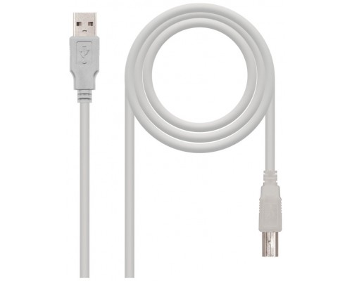 CABLE USB 2.0 IMPRESORA, TIPO A/M-B/M 1.0M BEIGE