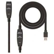 Nanocable Cable USB 3.0 prolongador con amplificador, tipo A/M-A/H, 15m