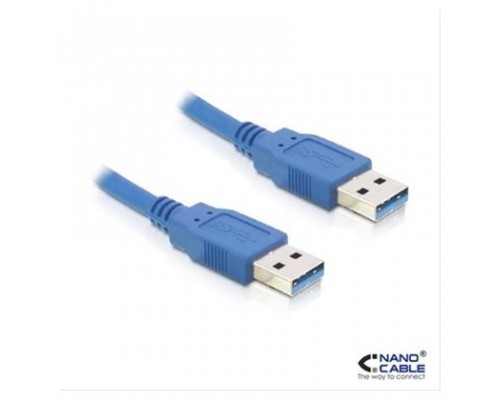 CABLE EXTENSION USB 3.0 TIPO A/M-A/M AZUL 1M NANOCABLE (Espera 4 dias)