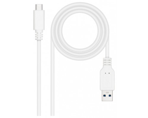 Nanocable Cable USB 3.1 Gen2 USB-C/A 0,5 M Blanco
