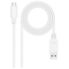 Nanocable Cable USB 3.1 Gen2 USB-C/A 1 M Blanco