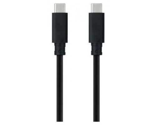 CABLE USB 3.1 GEN2 5A USB-C/M-USB-C/M NEGRO 0.5 M