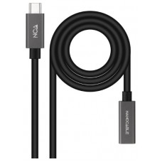 Nanocable Cable USB 3.2 Gen2 USB-C M/H 1 M Negro