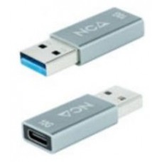 ADAPTADOR NANO CABLE USB A/M - USB C/H  3.1 GRIS