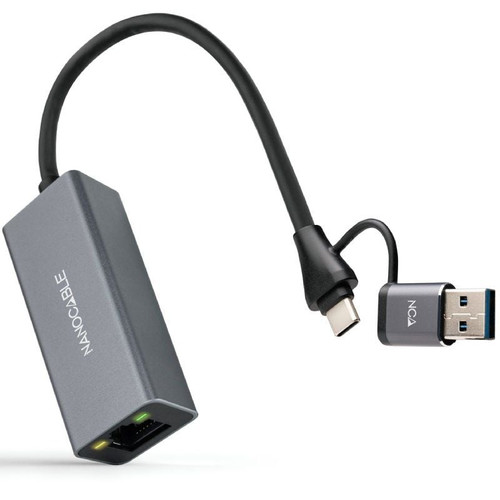 CONVERSOR USB-C A RJ45 CON ADAP USB-A/M 100MBPS 15 CM