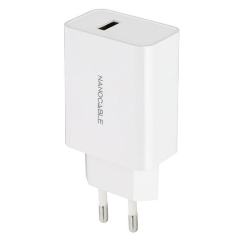 CARGADOR USB 5V/2.1A BLANCO NANOCABLE 10.10.2003-CN1 CARGADOR USB 5V/2.1A BLANCO NANOCABLE 10.10.2003