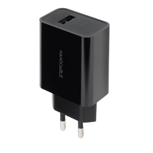 CARGADOR USB 5V/2.1A NEGRO NANOCABLE 10.10.2004-CN1 CARGADOR USB 5V/2.1A NEGRO NANOCABLE 10.10.2004
