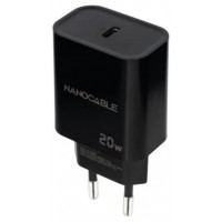 Nanocable Cargador pared USB-C PD 20W Negro