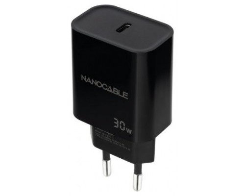 Nanocable Cargador pared USB-C PD 30W Negro