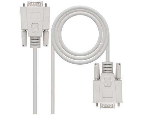 Nanocable Cable RS232, DB9/M-DB9/M, Beige, 1.8m