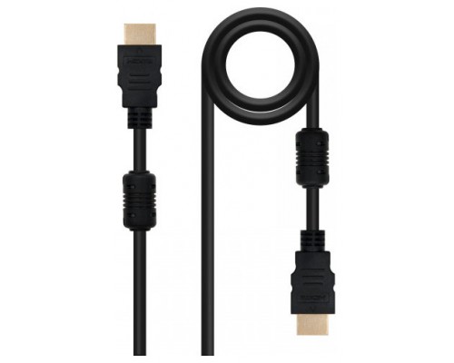 Nanocable Cable HDMI con ferrita, M-M, negro, 1.8m
