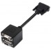 Nanocable 10.15.1950 adaptador de cable DVI 2x VGA Negro