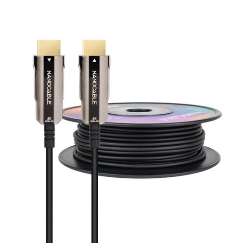 NANOCABLE CABLE HDMI V2.0 AOC 4K@60HZ 18Gbps NEGRO 30 M-SX16 NANOCABLE CABLE HDMI V2.0 AOC 4K@60HZ 18Gbps NEGRO 30 M