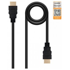 CABLE HDMI V2.0 CERTIFICADO 4K@60HZ 18GBPS, A/M-AM 1.5M NANOCABLE