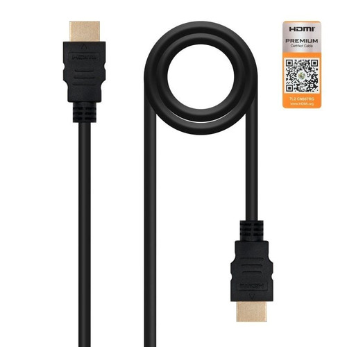 CABLE HDMI V2.0 4K 60HZ 18GBPS AM-AM CERTIFICADO NEGRO