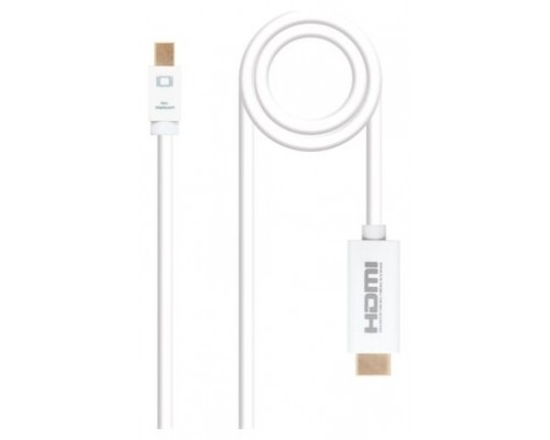 Nanocable - Cable Mini DisplayPort/M a HDMI/M - Blanco