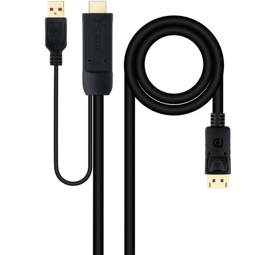 CABLE CONVERSOR HDMI A DP HDMI/M-DP/H NEGRO 1.8 M