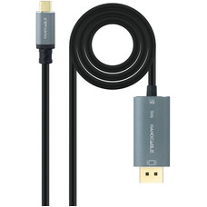 CABLE CONVERSOR USB-C-M A DP-M 8K 60HZ ALUMINIO NEGRO