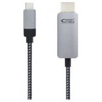CABLE USB-C A HDMI M/M NEGRO 1.8M NANOCABLE