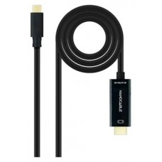Nanocable Conversor USB-C/M-HDMI/M, Negro, 5 m