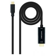 Nanocable Conversor USB-C/M-HDMI/M, Negro, 5 m