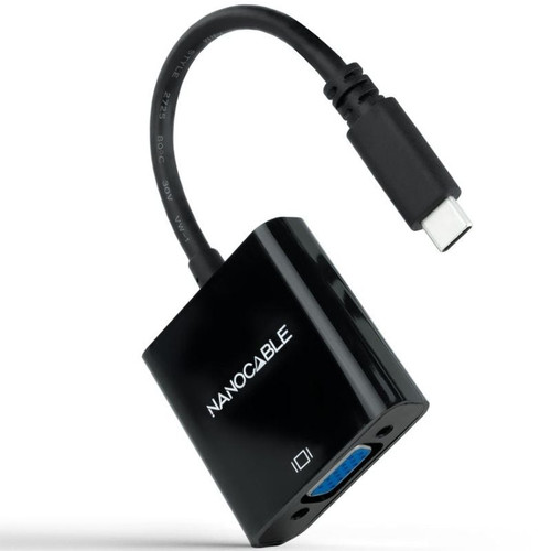 CONVERSOR USB-C A VGA PLASTICO NEGRO 10 CM NANOCABLE-CN2 CONVERSOR USB-C A VGA PLASTICO NEGRO 10 CM NANOCABLE