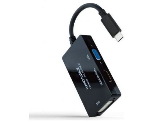 CONVERSOR USB-C/M A HDMI/H, DVI/H, VGA/H NANOCABLE