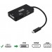 CONVERSOR USB-C A VGA / DVI / HDMI, 3 EN 1 USB-C/M-VGA/H-DVI/H-HDMI/M NANOCABLE