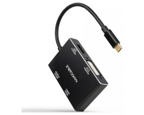 Nanocable Coversor USB-C a HDMI-DVI-DP-VGA/H 10cm