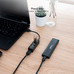 HUB USB 2.0 4xUSB2.0 USB-A/M-USB2.0/H NEGRO 15 CM