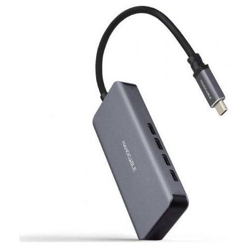 Nanocable HUB USB-C/M a 3xUSB-C/H ALUMINIO 10 cm